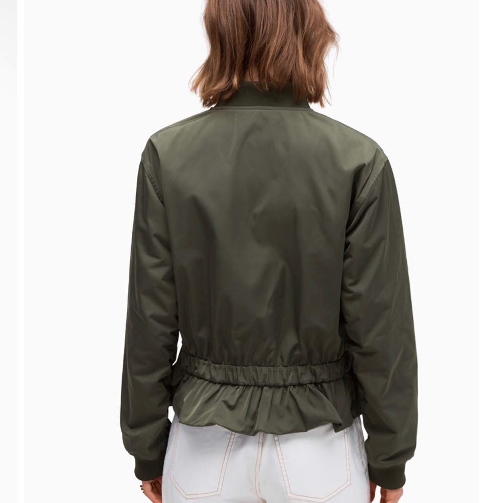 Kate Spade twill flounce bomber